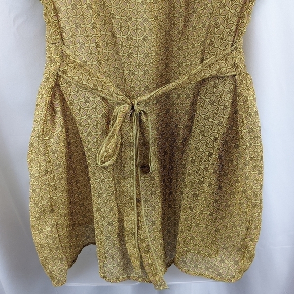 Oh Baby by Motherhood Sheer Overlay Square Neck Tunic Sz L - Picture 9 of 11